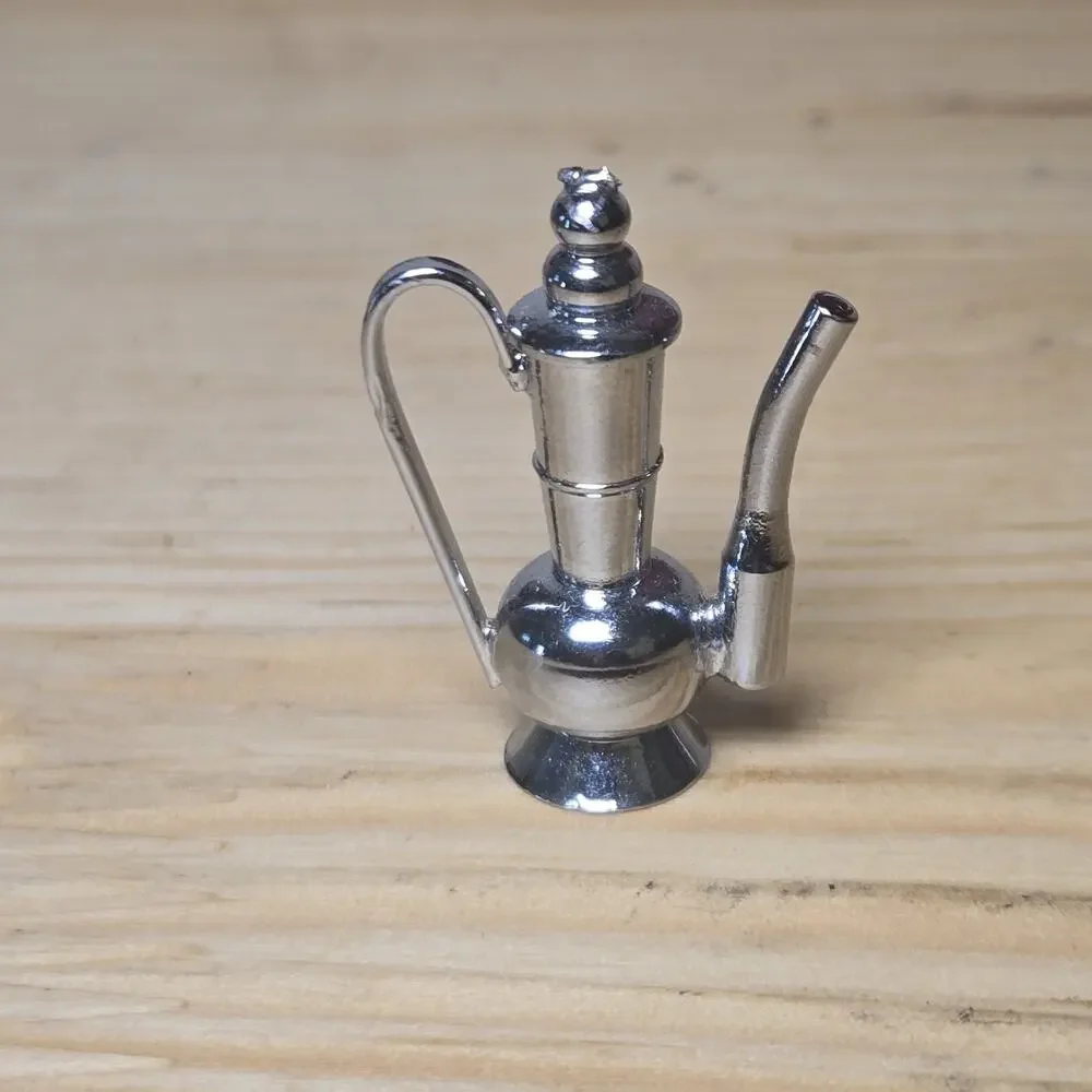 Vintage Miniature‎ Dollhouse Fairy Garden Metal Turkish Teapot
